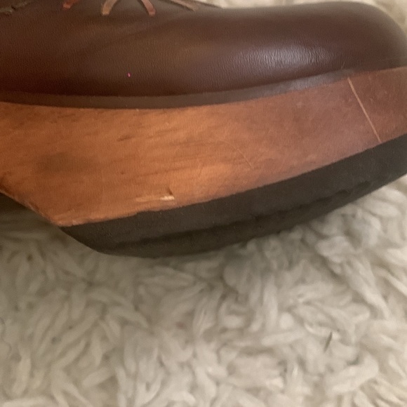 90s BONGO Brown Leather Floral Clog - Picture 8 of 8